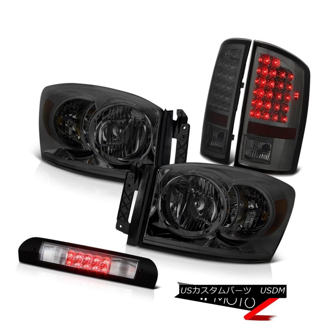 ヘッドライト Tinted Crystal Headlamps LED Brake Lights Chrome 3rd 07 08 Dodge Ram PowerTech ティンテッドクリスタルヘッドランプLEDブレーキライトクローム03 07 08ダッジラムパワーテック 【並行輸入品】