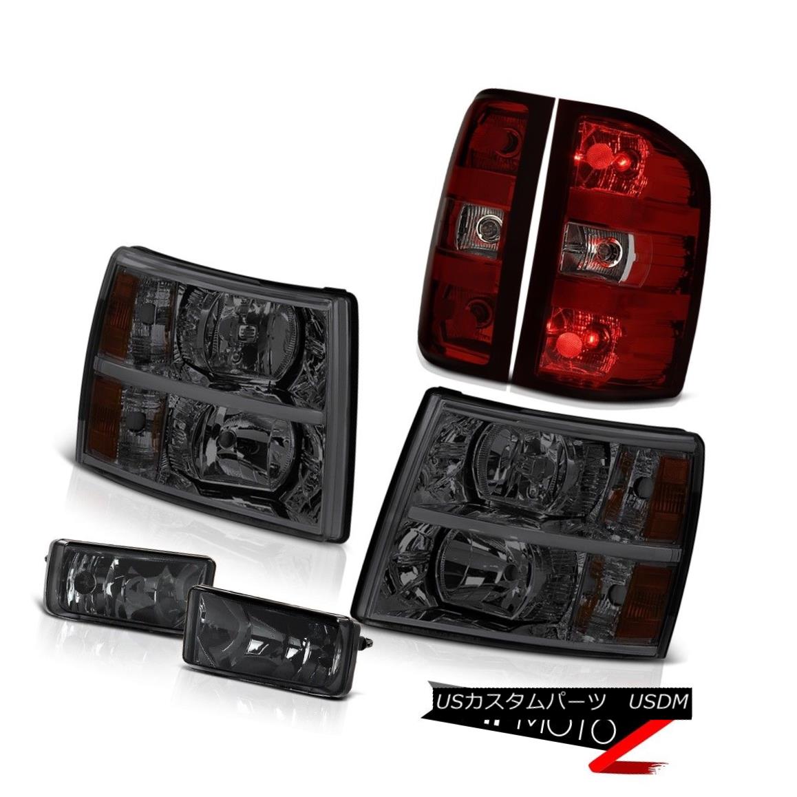 ヘッドライト 2007-2013 Silverado Lt Smokey Headlights Foglights Smoked Red Tail Brake Lights 2007-2013 Silverado LtスモーキーヘッドライトFoglightsスモークレッドテールブレーキライト 【並行輸入品】