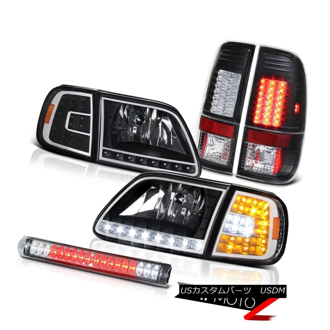 ヘッドライト 97-03 F150 4.6L Black SMD Parking Headlights LED Tail Lights Third Brake Cargo 97-03 F150 4.6LブラックSMDパーキングヘッドライトLEDテールランプ第3ブレーキカーゴ 【並行輸入品】