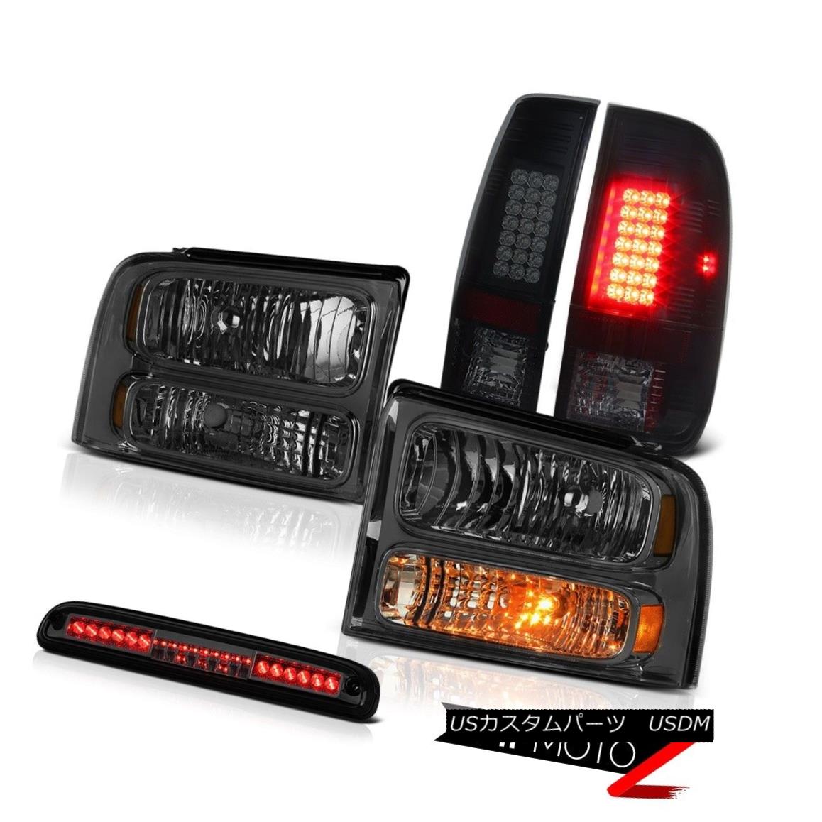 ヘッドライト 2005-2007 F350 XLT Dark Smoke Headlights Black LED TailLights Roof Stop Lamps 2005-2007 F350 XLTダークスモークヘッドライトブラックLEDテールライトルーフストップランプ 【並行輸入品】