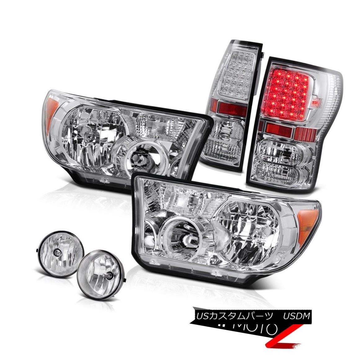 ヘッドライト Crystal Clear L+R Replacement Headlamp+Led Tail Light+Fog Lamp Tundra 07-13 クリスタルクリアL + R交換ヘッドランプ+ Ledテールライト+フォグランプTundra 07-13 【並行輸入品】