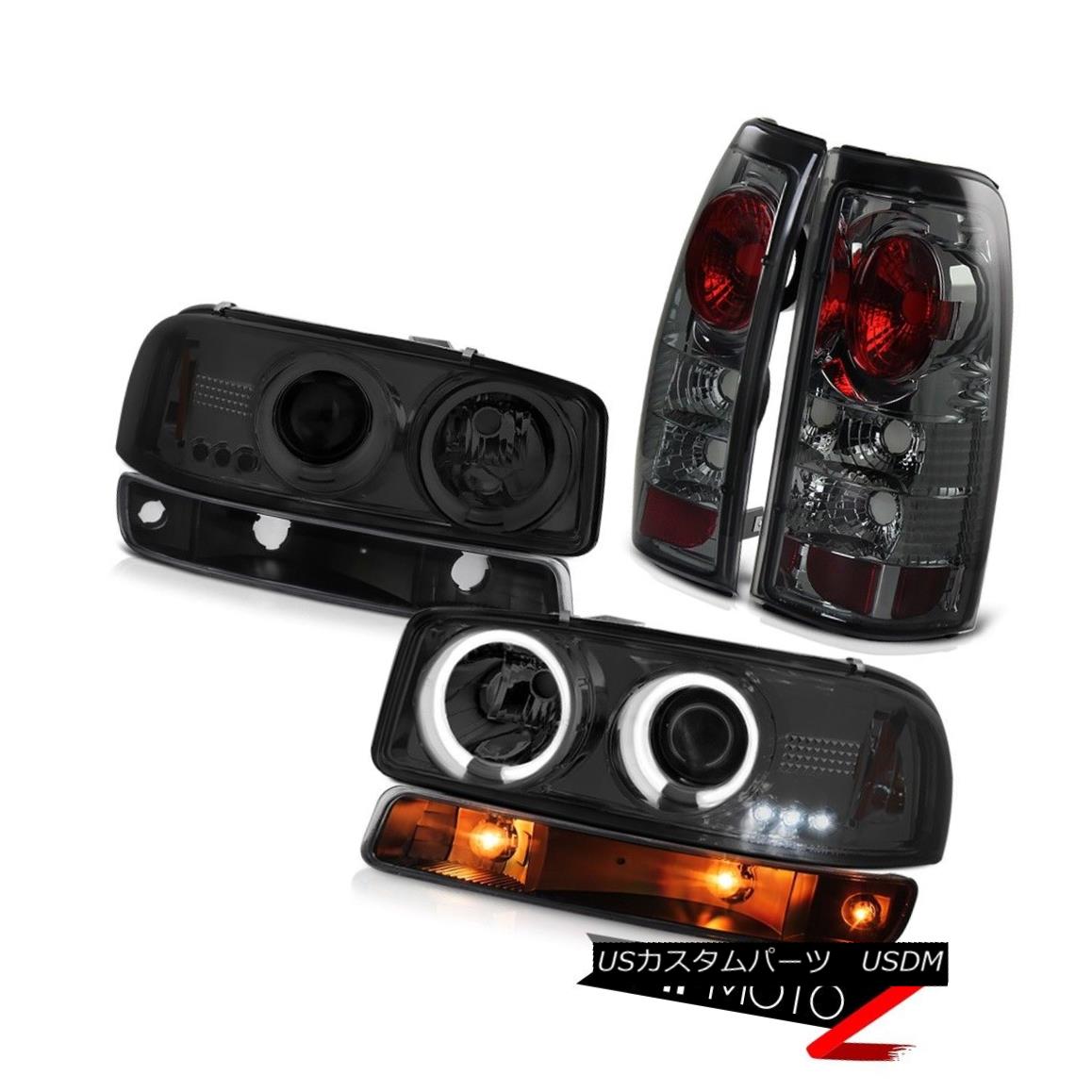 ヘッドライト 99-02 Sierra 1500 Tail lights matte black turn signal ccfl projector headlights 99-02 Sierra 1500テールライトマットブラックターンシグナルccflプロジェクターヘッドライト 【並行輸入品】