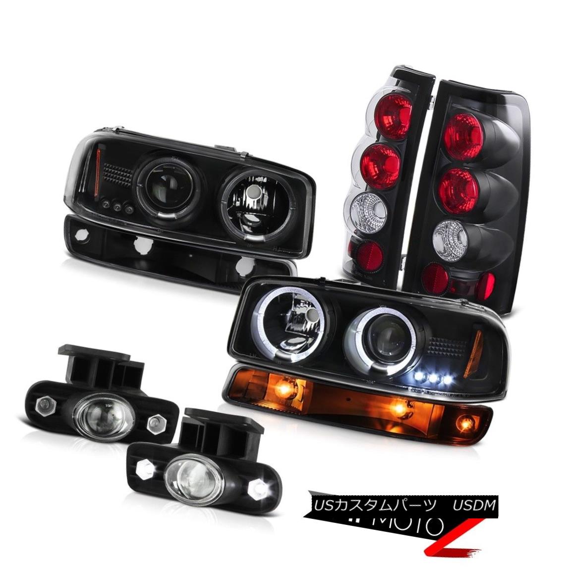 ヘッドライト 1999-2002 Sierra 4.3L Foglights black taillights signal lamp projector headlamps 1999-2002シエラ4.3Lフォグライトブラックテールライト信号ランププロジェクターヘッドランプ 【並行輸入品】