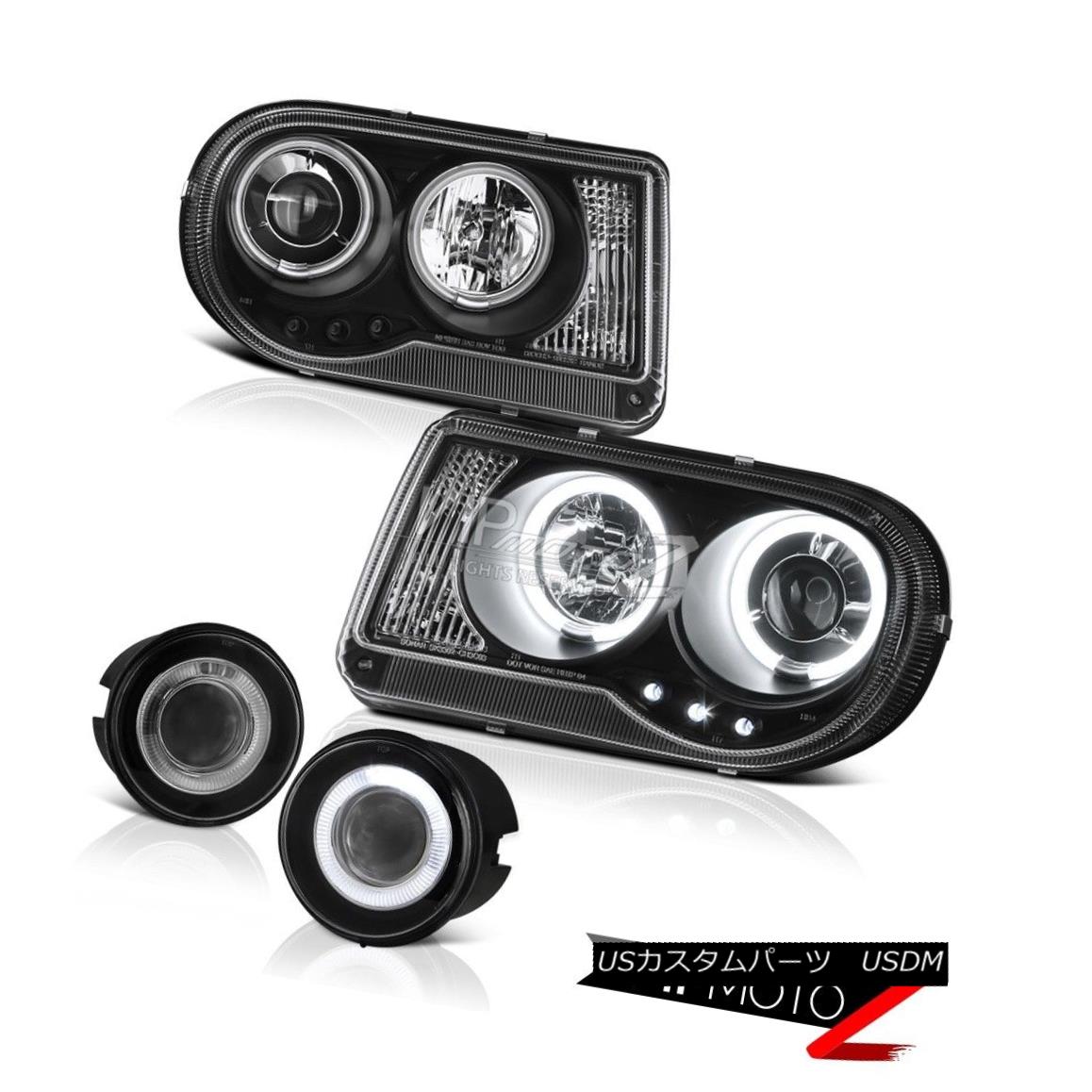 前照燈 05 07 Chrysler 300c 6 1l Ccfl Halo Black Headlights Projector Bright Fog 05 07クライスラー300c 6 1l Ccfl日暈ブラックヘッドライトプロジェクターブライトフォグ Pghintheround Com