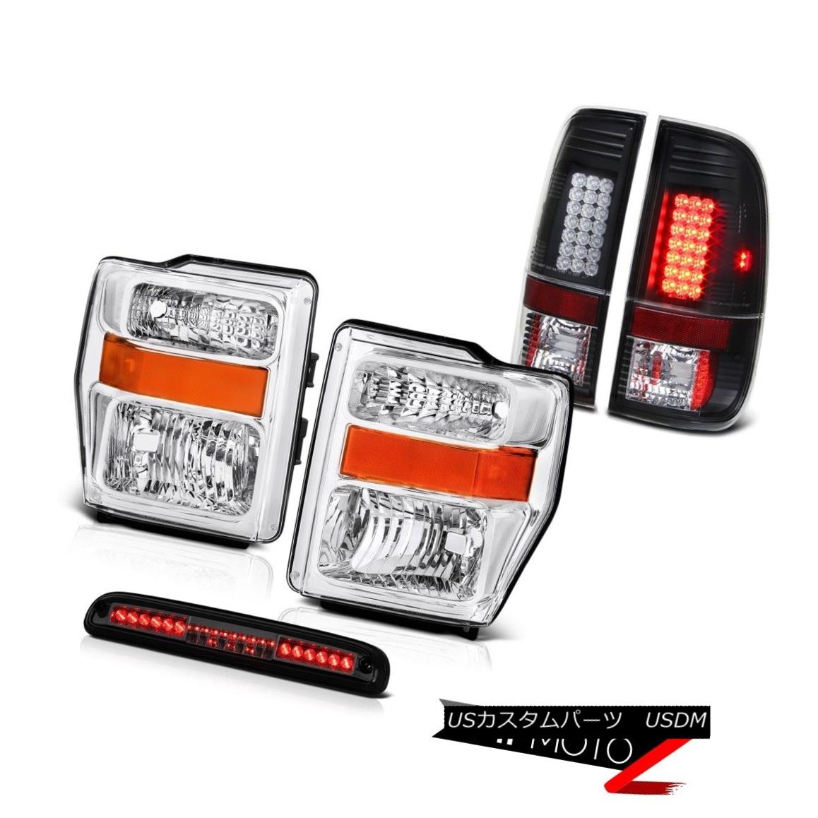 ヘッドライト Chrome Headlamps L.E.D Rear Tail Lights Roof Brake Cargo LED 08 09 10 F250 6.8L クロームヘッドランプL.E.DリアテールライトルーフブレーキカーゴLED 08 09 10 F250 6.8L 【並行輸入品】