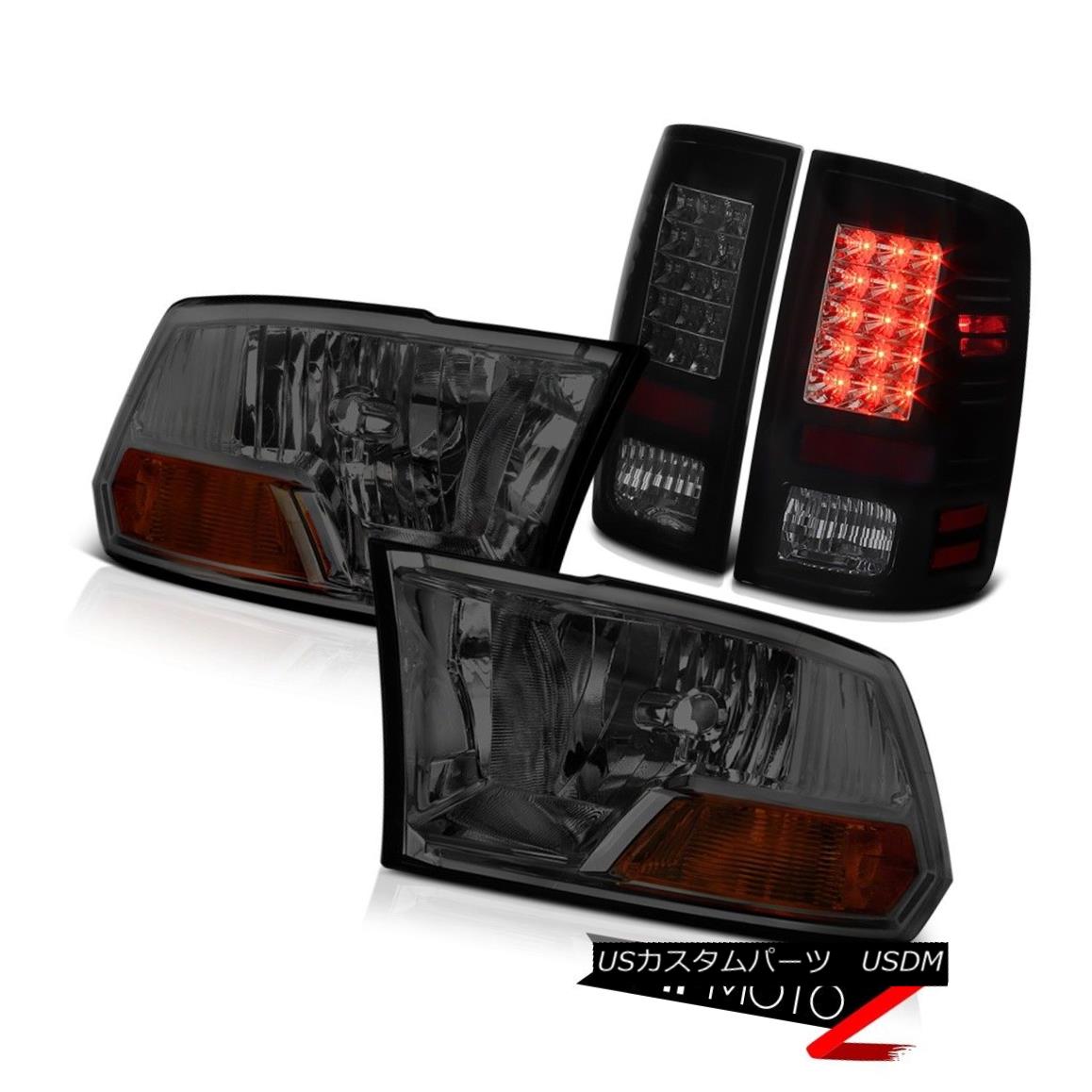 ヘッドライト 09 DARKEST SMOKE LED Tail Lights+Headlights 2009-2018 Dodge Ram 2010 2011-2018 09 DARKEST SMOKE LEDテールライト+ヘッドランプ hts 2009-2018 Dodge Ram 2010 2011-2018 【並行輸入品】