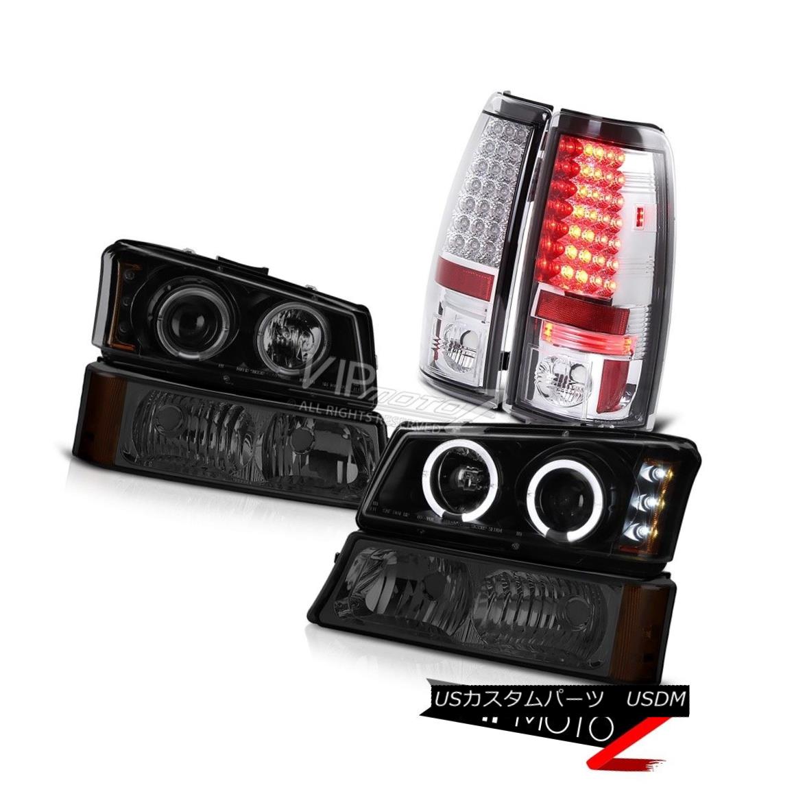 割引価格 ライト ランプ Ledスモークバンパーテールライト 03 06シルバラード2500hdヘッドライトプロジェクターhalo Lights Tail Bumper Smoke Led Halo Projector Headlight 2500hd Silverado 03 06 ヘッドライト Zambettis Com