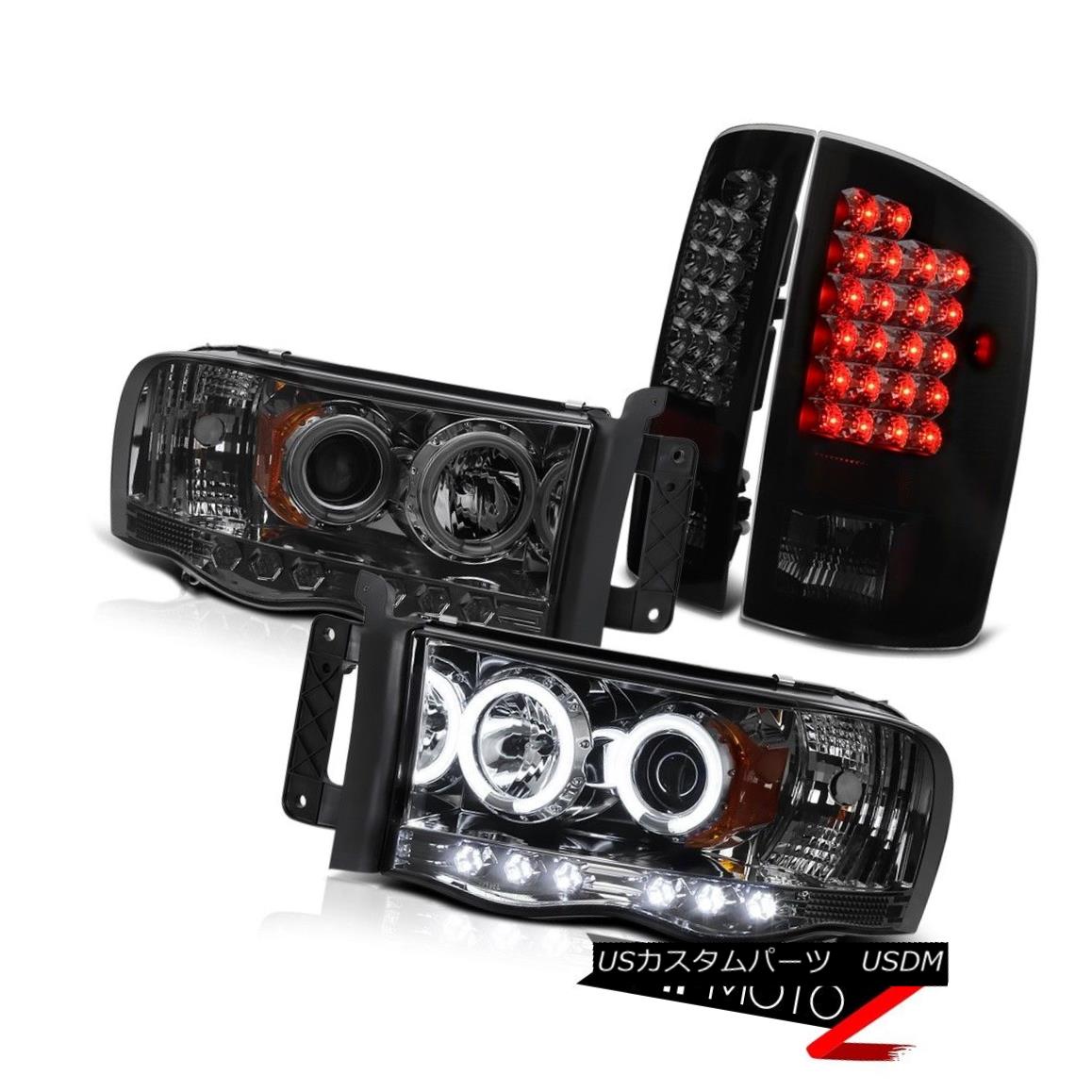 ヘッドライト "Graphite Smoke" DRL Dual CCFL Halo Projector Headlamp "Error Free"LED Tail Lamp "グラファイトスモーク" DRLデュアルCCFLハロープロジェクターヘッドランプ  "Erro   rフリー" LEDテールランプ