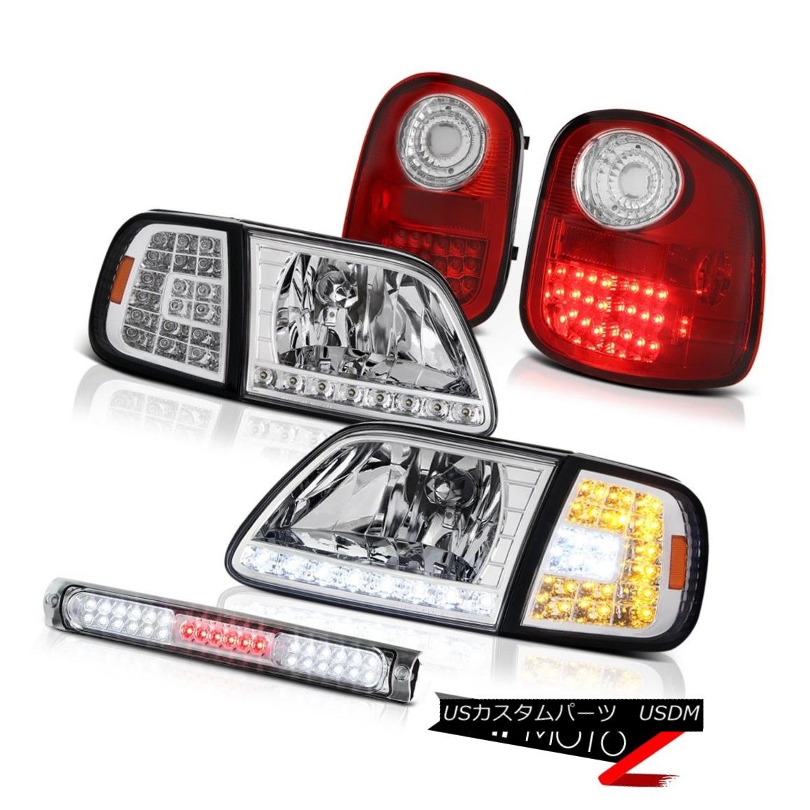 ヘッドライト 97-03 F150 Flareside Hertiage LED Headlights Tail Light Assembly Roof Stop Clear 97-03 F150 Flareside Heritage LEDヘッドライトテールライトアセンブリルーフストップクリア 【並行輸入品】