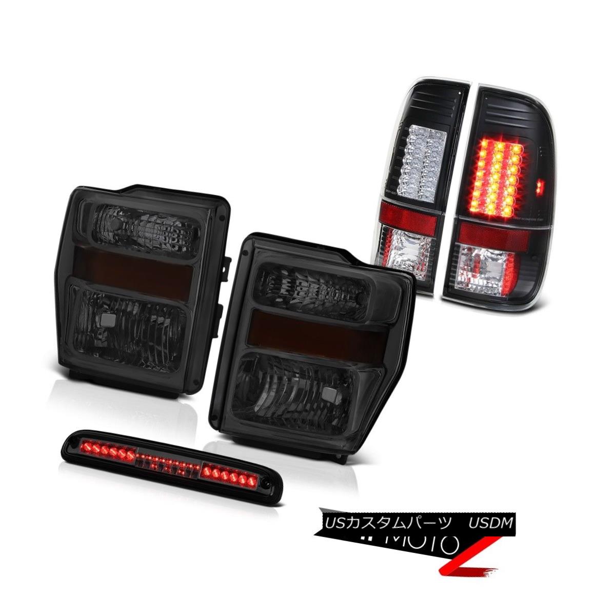 ヘッドライト Tinted Headlamps LED Black Taillights High Stop Smoke 2008-2010 F250 King Ranch ティンテッドヘッドランプLEDブラックティアライトハイストップスモーク2008-2010 F250キングランチ 【並行輸入品】