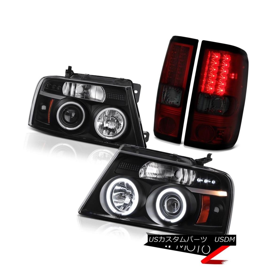 ヘッドライト 2004-2008 F150 PickUp WINE RED LED Brake Taillights Halo CCFL Power Headlights 2004-2008 F150 PickUpワインレッドLEDブレーキ灯台Halo CCFLパワーヘッドライト 【並行輸入品】