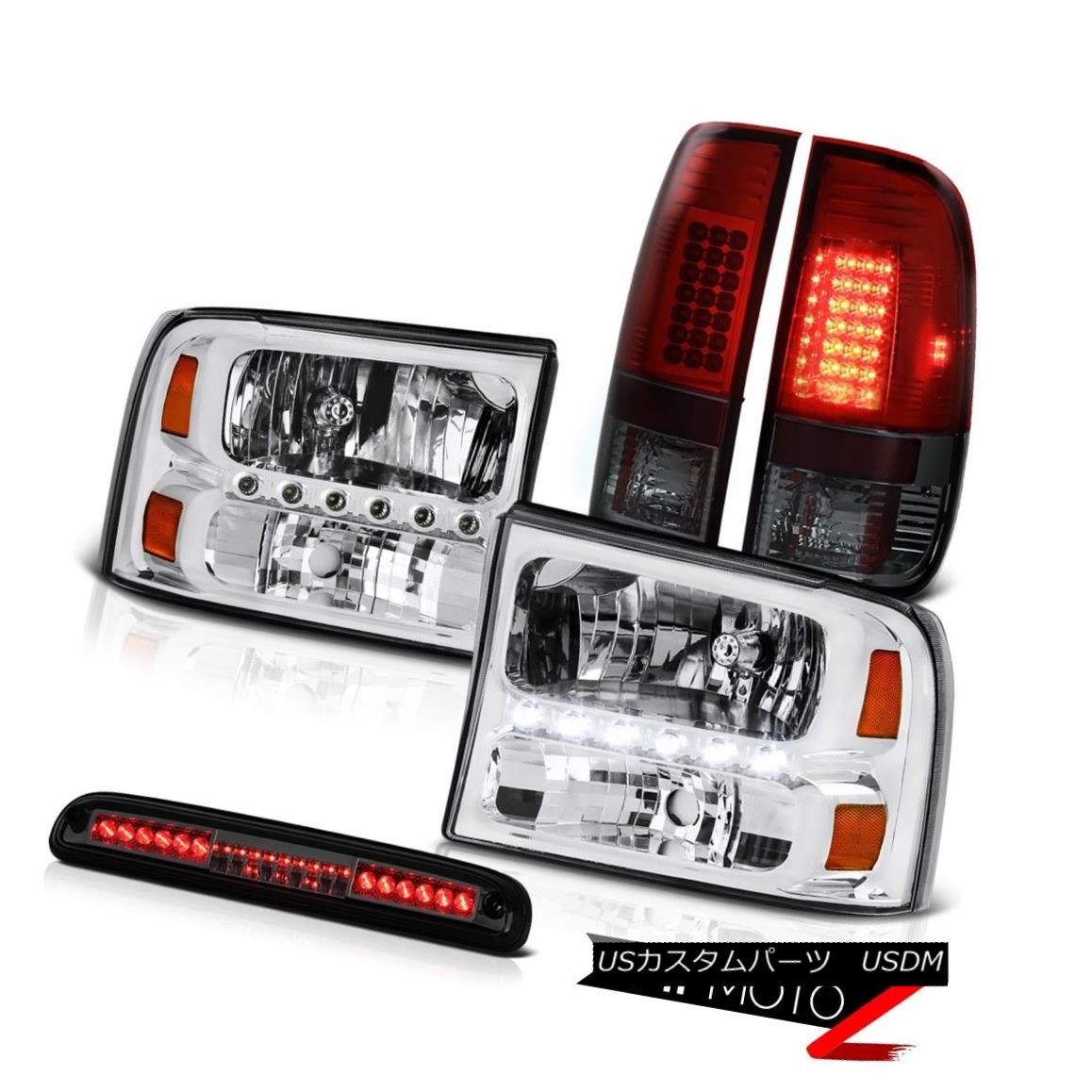 素晴らしい外見 ライト ランプ Led Red Dark Headlight Clear Pair F250 1999 04 ヘッドライト Taillights F250ペア クリア ヘッドライトダーク レッド テールライト テインライト サード ブレーキ 1999 04 Brake 3rd Tinted Sercomedsa Cl