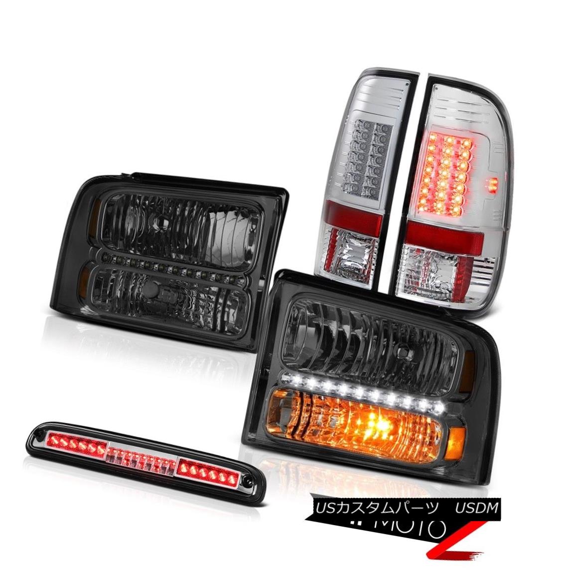 ヘッドライト 05-07 F250 7.3L Crystal Tinted Headlights Euro LED Tail Lights Roof Brake Chrome 05-07 F250 7.3Lクリスタル着色ヘッドライトユーロLEDテールライトルーフブレーキクローム 【並行輸入品】