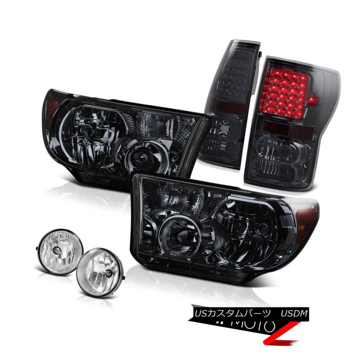 ヘッドライト Smoke Tinted Diamond Headlight+Led Tail Light+Fog Lamp Toyota Tundra 07-13 煙を帯びたダイヤモンドヘッドライト+ Ledテールライト+フォグランプトヨタトンドラ07-13 【並行輸入品】