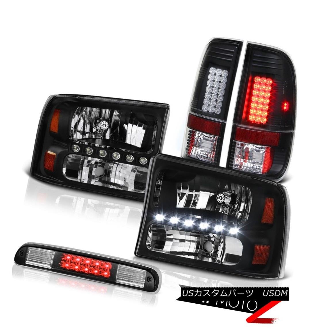 ヘッドライト Clear/Black Headlights LED Bulbs Taillights Black 1999-2004 F250 Harley Davidson クリア/ブラックヘッドライトLED電球ティアライトブラック1999-2004 F250ハーレーダビッドソン 【並行輸入品】