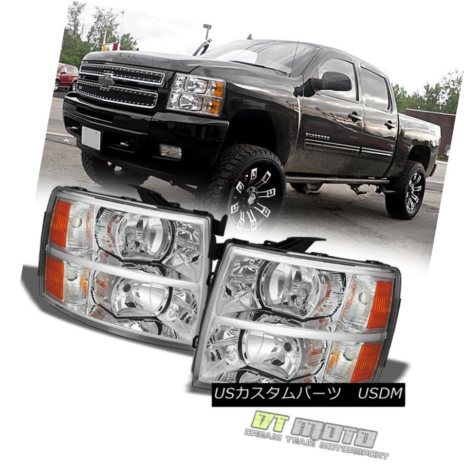 ヘッドライト 2007-2013 Chevy Silverado1500 2500 3500 Crystal Headlights Headlamps Left+Right 2007-2013 Chevy Silverado1500 2500 3500クリスタルヘッドライトヘッドランプ左+右 【並行輸入品】