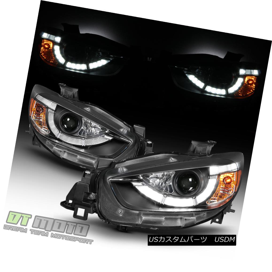 ヘッドライト 2013-2016 Mazda CX-5 Halogen LED DRL Light Tube Projector Headlights Headlamps 2013-2016マツダCX-5ハロゲンLED DRLライトチューブプロジェクターヘッドライトヘッドランプ 【並行輸入品】