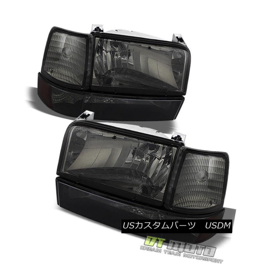 ヘッドライト Smoke 1992-1996 Bronco F150 F250 F350 Headlights Bumper Corner Lights Left+Right 煙1992-1996ブロンコF150 F250 F350ヘッドライトバンパーコーナーライト左+右 【並行輸入品】