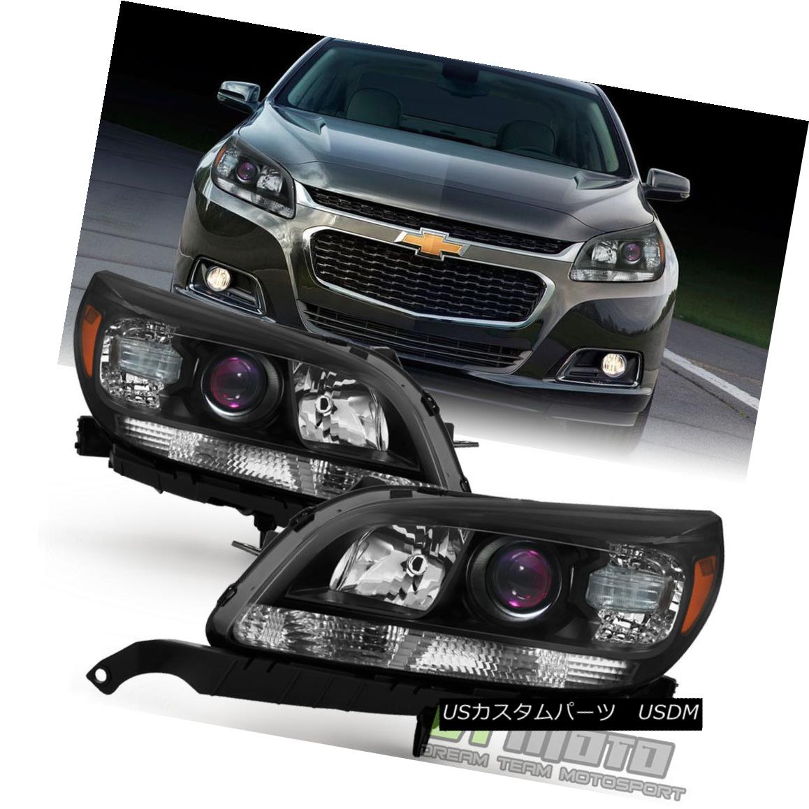 ヘッドライト LEFT+RIGHT Blk 2013 2014 2015 Chevy Malibu LT LTZ Projector Headlights Headlamps LEFT + RIGHT Blk 2013 2014 2015 Chevy Malibu LT LTZプロジェクターヘッドライトヘッドランプ 【並行輸入品】