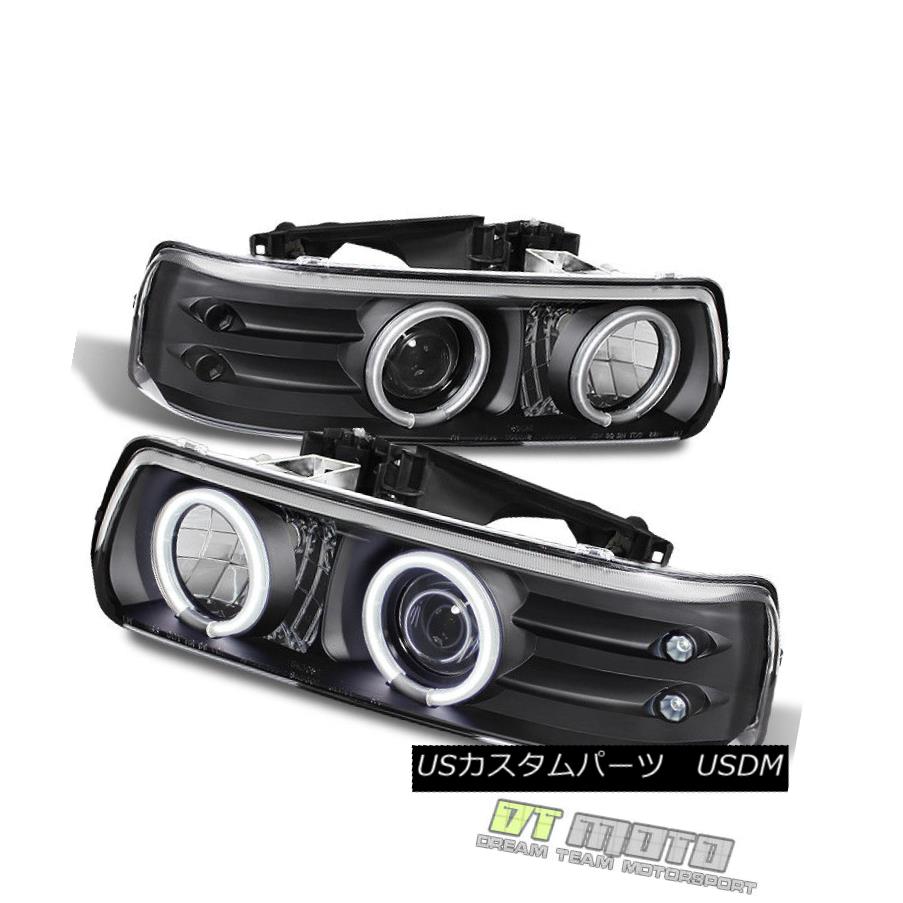 ヘッドライト Blk 1999-2006 Chevy Silverado Tahoe Suburban LED CCFL Halo Projector Headlights Blk 1999-2006 Chevy Silverado Tahoe郊外LED CCFL Haloプロジェクターヘッドライト 【並行輸入品】
