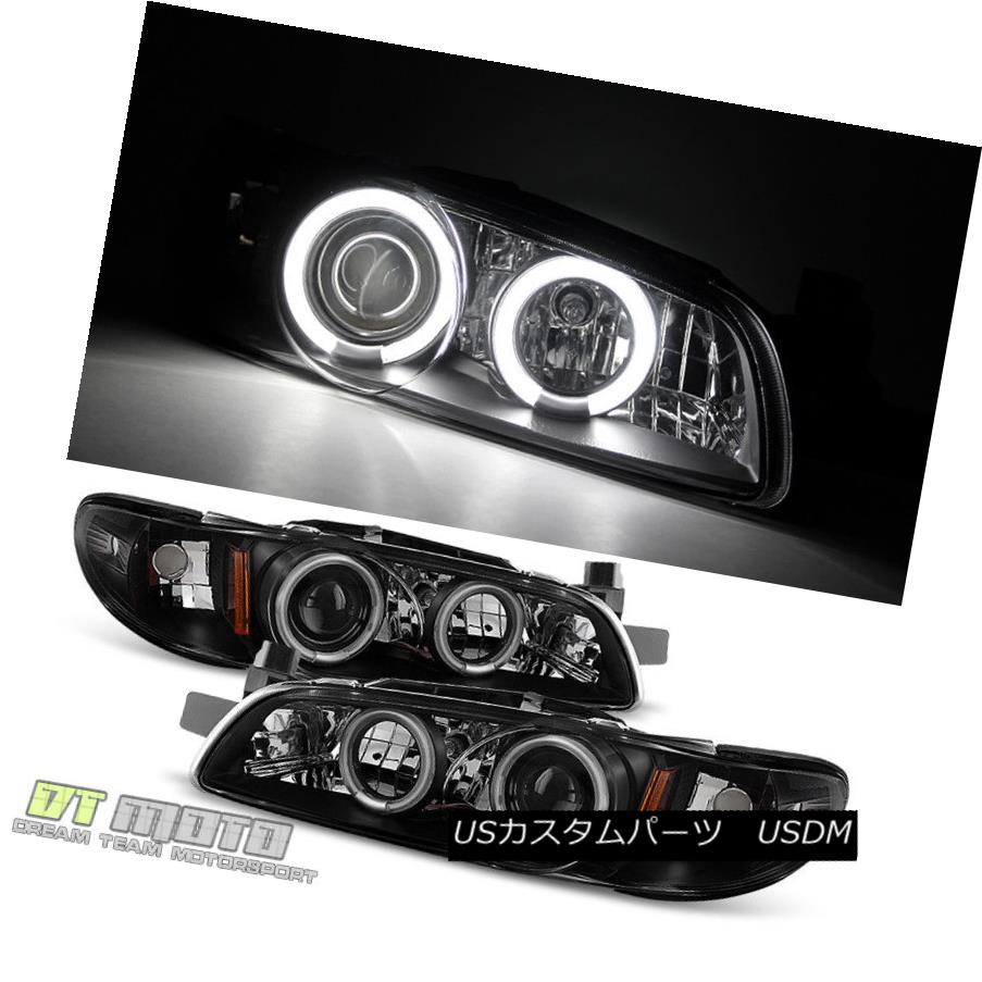 ヘッドライト Black 1997-2003 Pontiac Grand Prix CCFL Halo Projector Headlights Left+Right 黒1997-2003ポンティアックグランプリCCFL Haloプロジェクターヘッドライト左+右 【並行輸入品】