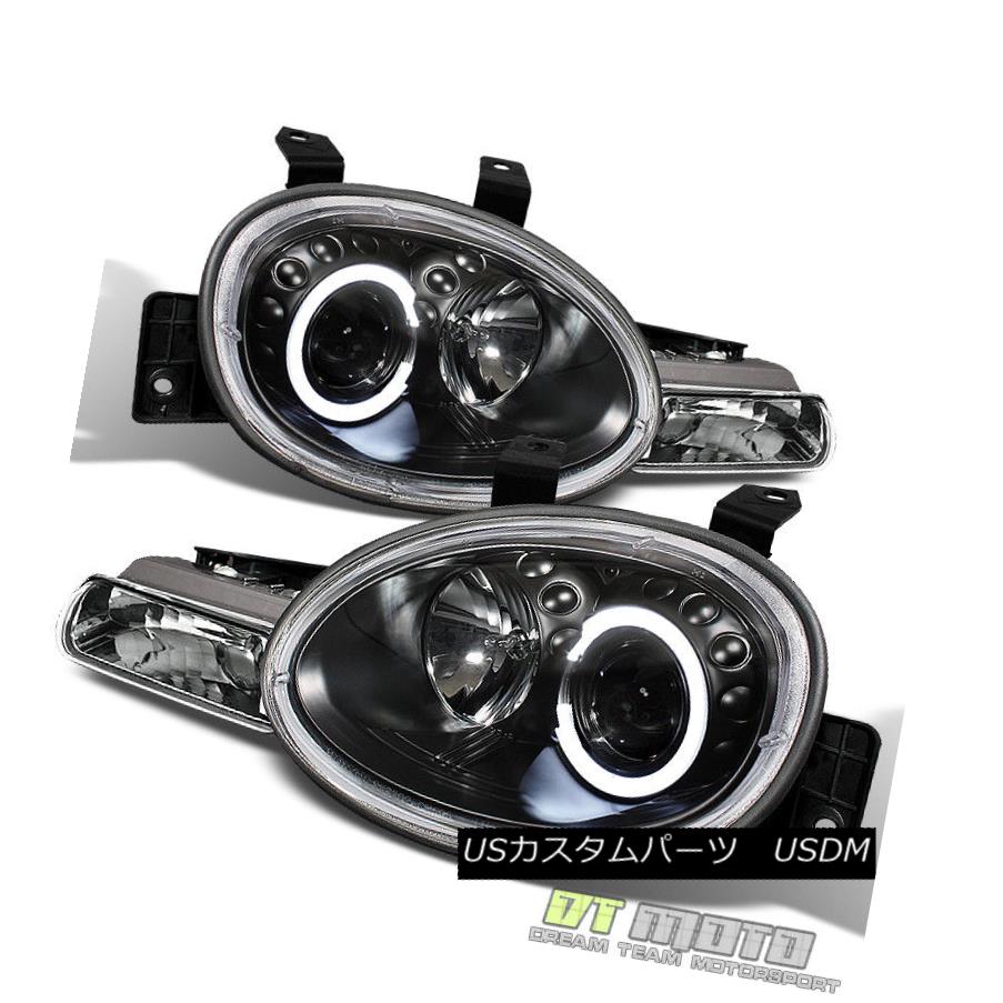 ヘッドライト Black 1995-1999 Dodge Neon LED Halo Projector Headlights w/Parking Signal Lights ブラック1995-1999 Dodge Neon LEDハロープロジェクターヘッドライト（パーキング信号ライト付き） 【並行輸入品】 45,012円