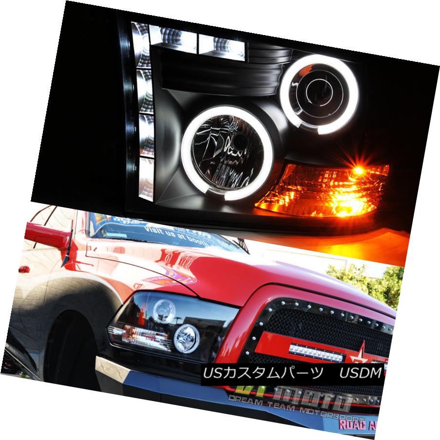 送料込】 ライト・ランプ-Projector Halo CCFL Ram Dodge 2009-2017 Black ヘッドライト  Headlights LED付き）09-17 DRL Haloプロジェクターヘッドライト（Daylight CCFL Ram Dodge  ブラック2009-2017 09-17 LED DRL w/Daytime - saltyspider.com