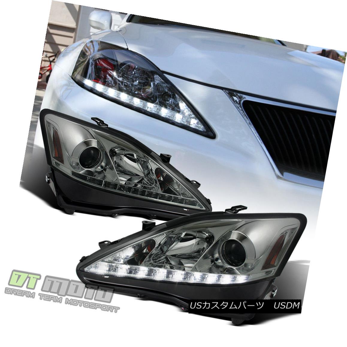 ヘッドライト 2006-2010 Lexus IS250 IS350 LED DRL Projector Headlights w/Daytime Running Lamps 2006-2010 Lexus IS250 IS350 LED DRLプロジェクターヘッドライト（デイタイムランニングランプ付） 【並行輸入品】