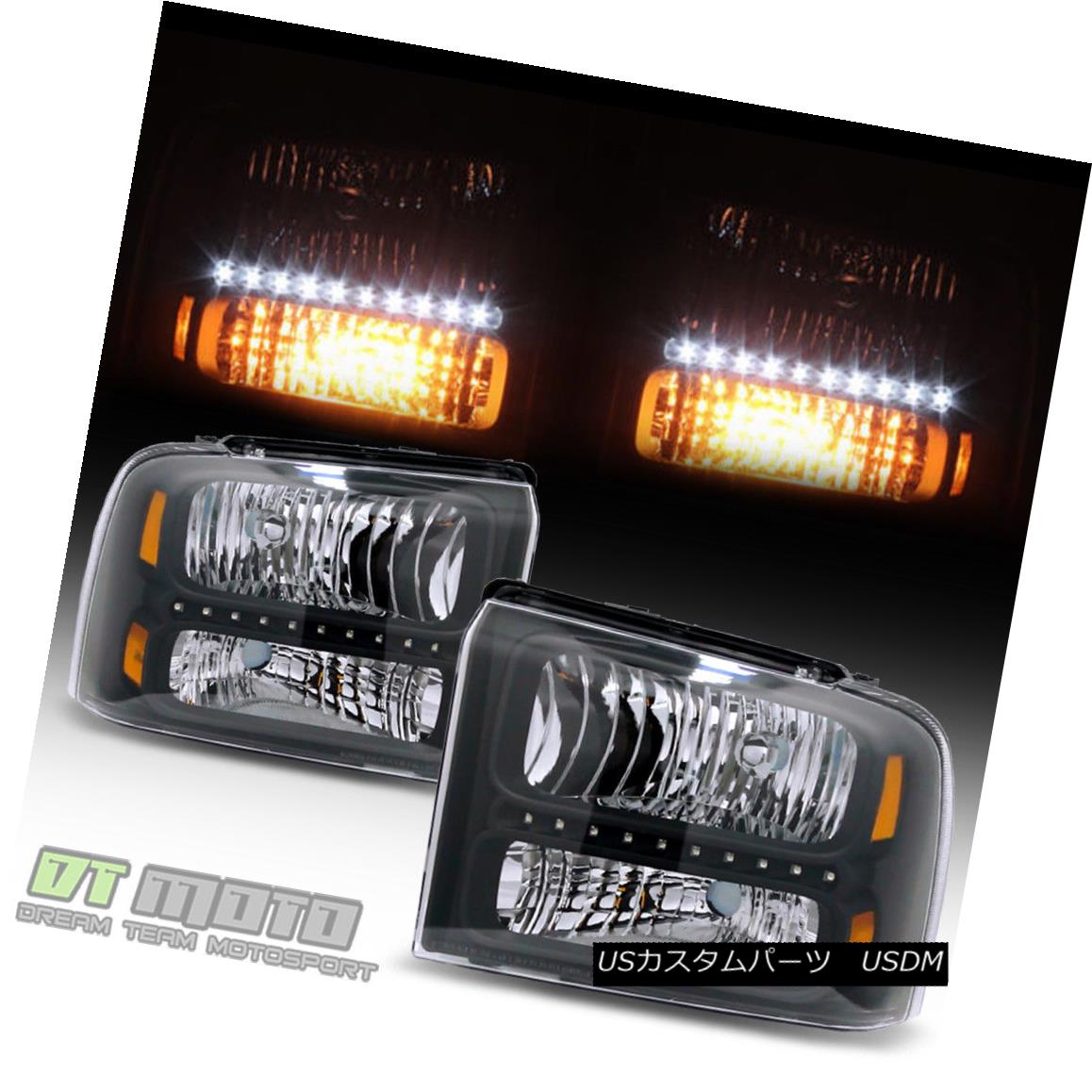 ヘッドライト Black 2005 2006 2007 Ford F250 F350 F450 SD LED Headlights Headlamps Left+Right ブラック2005 2006 2007フォードF250 F350 F450 SD LEDヘッドライトヘッドランプ左+右 【並行輸入品】