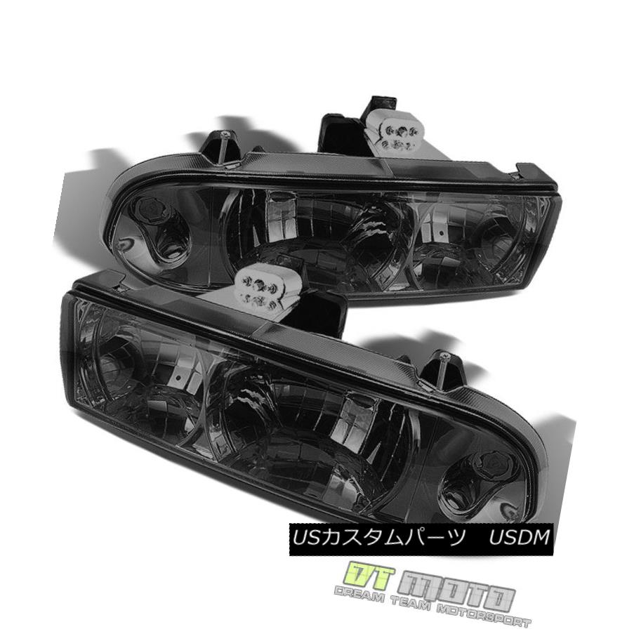 ヘッドライト Smoked Fits 1998-2004 Chevy S10 Blazer Crystal Headlights Headlamps Left+Right スモークフィット1998-2004シボレーS10ブレザークリスタルヘッドライトヘッドランプ左+右 【並行輸入品】
