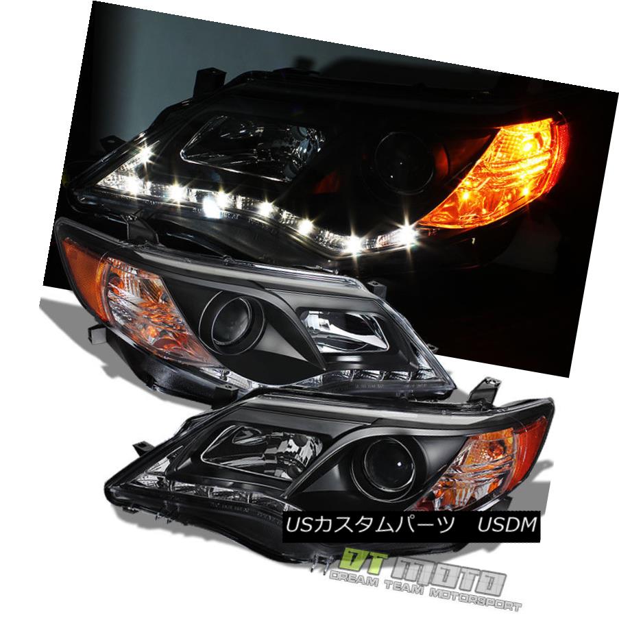 ヘッドライト Black 2012-2014 Toyota Camry DRL LED Daytime Running Lamps Projector Headlights ブラック2012-2014トヨタカムリDRL LEDデイタイムランニングランププロジェクターヘッドライト 【並行輸入品】