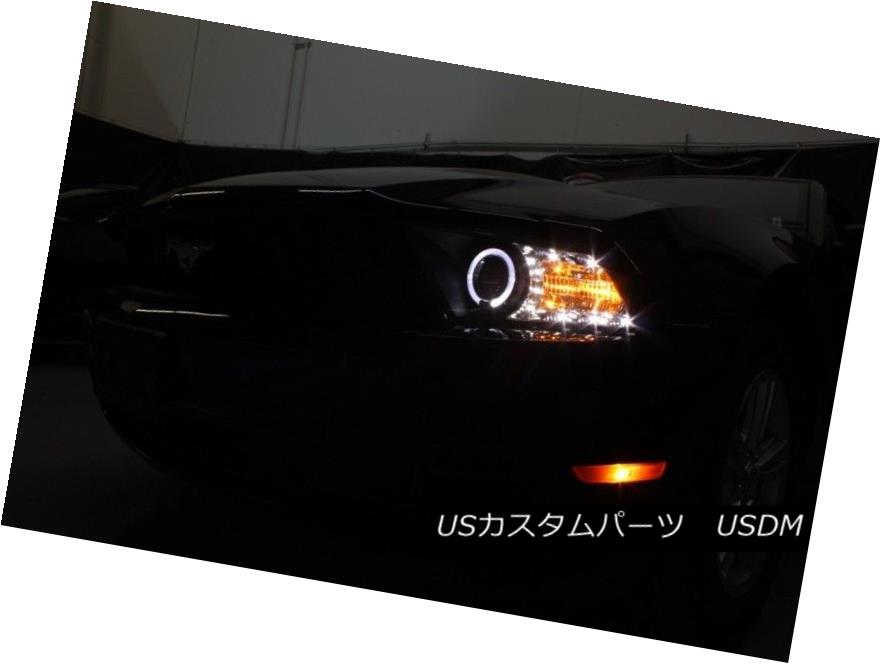 ヘッドライト 2010-2013 Mustang Projector Headlights w/Daytime DRL LED Running Lights 11-12-13 2010年?2013年ムスタングプロジェクターヘッドライト（日中DRL LEDランニングライト付き）11-12-13 【並行輸入品】