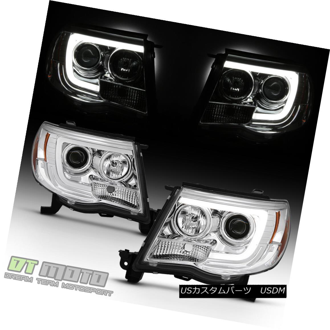 ヘッドライト Chrome 2005-2011 Toyota Tacoma LED Light Tube Projector Headlights Pre X Runner Chrome 2005-2011 Toyota Tacoma LEDライトプロジェクターヘッドライトPre X Runner 【並行輸入品】