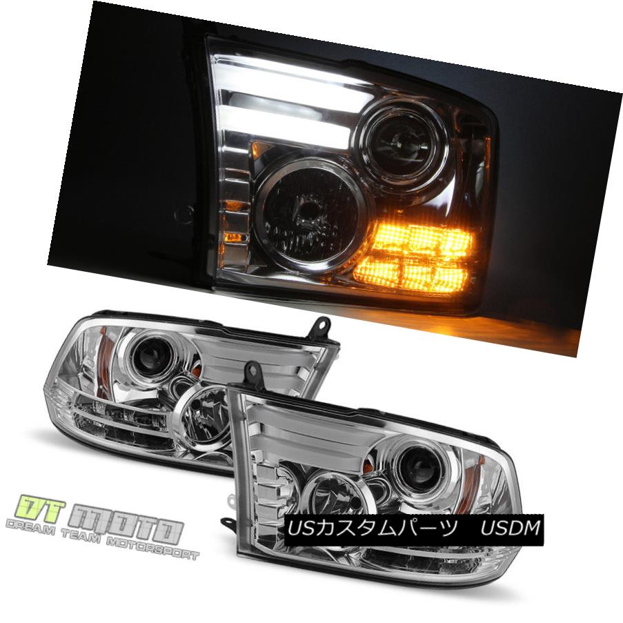 ヘッドライト 2009-2017 Dodge Ram [LED Plasma Tube] DRL Projector Headlights Lamps Left+Right 2009-2017 Dodge Ram [LEDプラズマチューブ] DRLプロジェクターヘッドライトランプ左右+右 【並行輸入品】