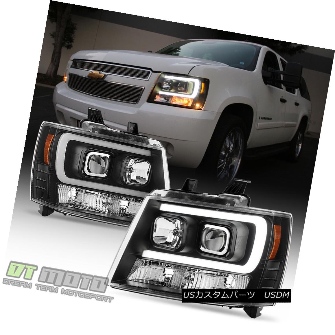 ヘッドライト Blk 2007-2014 Chevy Suburban Tahoe Avalanche OPTIC DRL LED Projector Headlights Blk 2007-2014シボレー郊外タホアバランシェOPTIC DRL LEDプロジェクターヘッドライト 【並行輸入品】