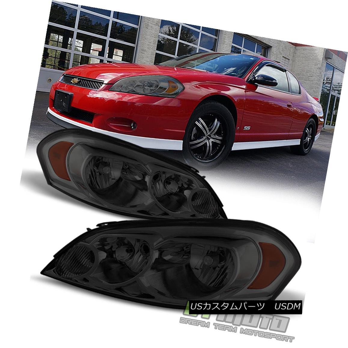 ヘッドライト Smoked Lens 2006-2013 Chevy Impala 06-07 Monte Carlo Headlights Headlamps Pair スモークレンズ2006-2013シボレーインパラ06-07モンテカルロヘッドライトヘッドランプペア 【並行輸入品】