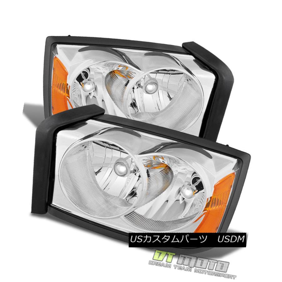 ヘッドライト 2005-2007 Dodge Dakota Replacement Headlights Headlamps Pair Left+Right 05 06 07 2005-2007 Dodge Dakota交換用ヘッドライトヘッドランプペアLeft + Right 05 06 07 【並行輸入品】