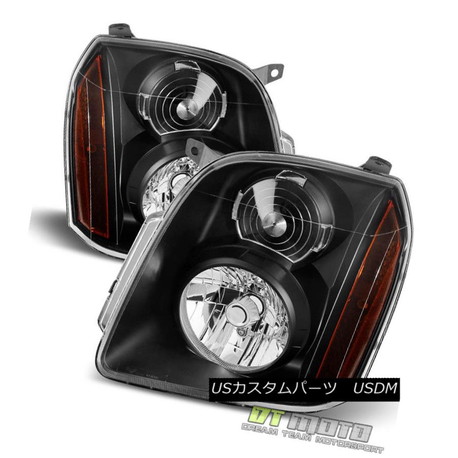 ヘッドライト Black 2007-2014 GMC Yukon XL 1500 2500 Denali Headlights Headlamps Left+Right ブラック2007-2014 GMCユーコンXL 1500 2500デナリヘッドライトヘッドランプ左+右 【並行輸入品】