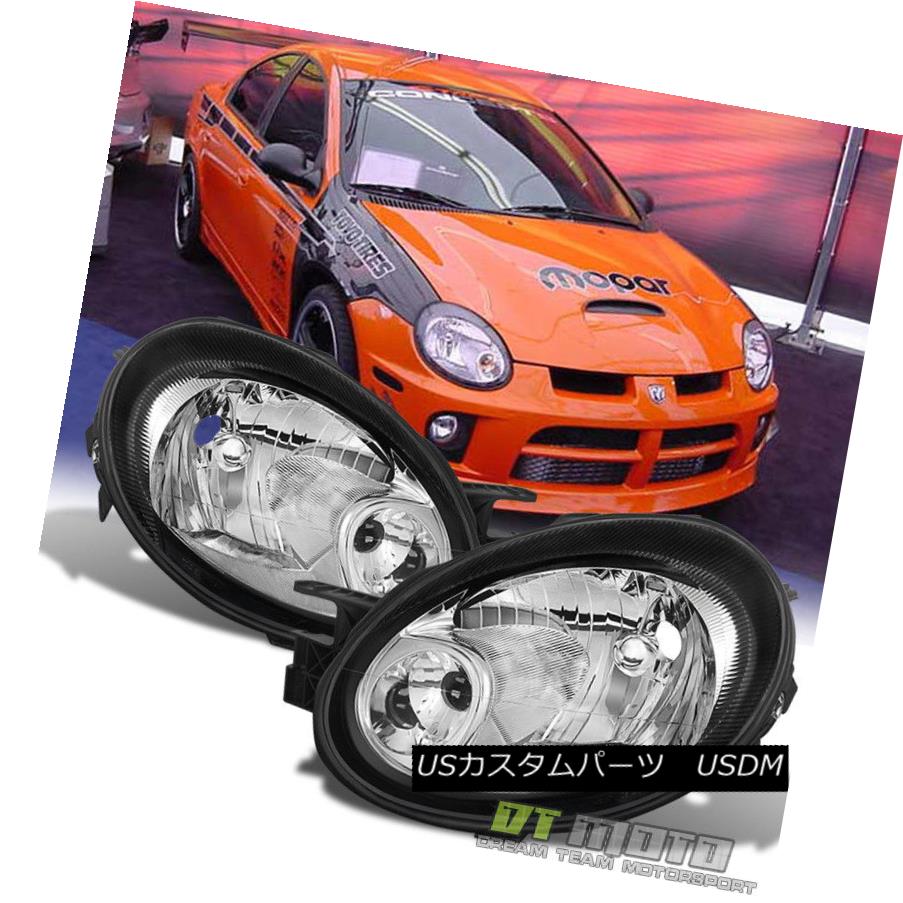 ヘッドライト Black Editions 2003-2005 Dodge Neon Headlights Headlamps Replacement Pair 03-05 ブラックエディション2003-2005ダッジネオンヘッドライトヘッドランプ代替ペア03-05 【並行輸入品】