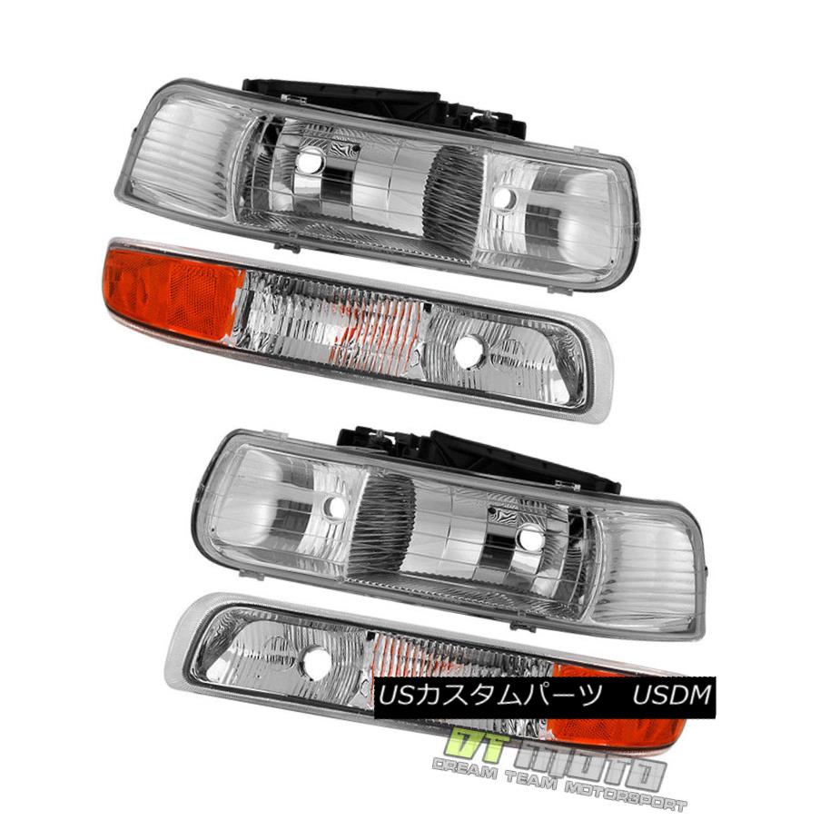 ヘッドライト 4PC 1999-2002 Chevy Silverado 1500 00-06 Suburban Tahoe Headlights Bumper Lamps 4PC 1999-2002 Chevy Silverado 1500 00-06郊外のタホのヘッドライトバンパーランプ 【並行輸入品】 41,113円
