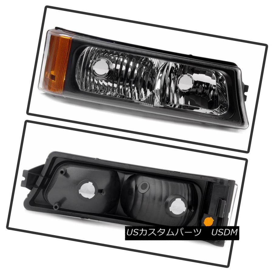ヘッドライト Black 2003-2006 Bumper ブラック2003-2006シボレーシルバラードバンパーコーナー信号パーキングライトランプセット Corner Chevy Parking Lights Lamps Set Silverado Signal 車用品 | lppbandung.kemenkumham.go.id