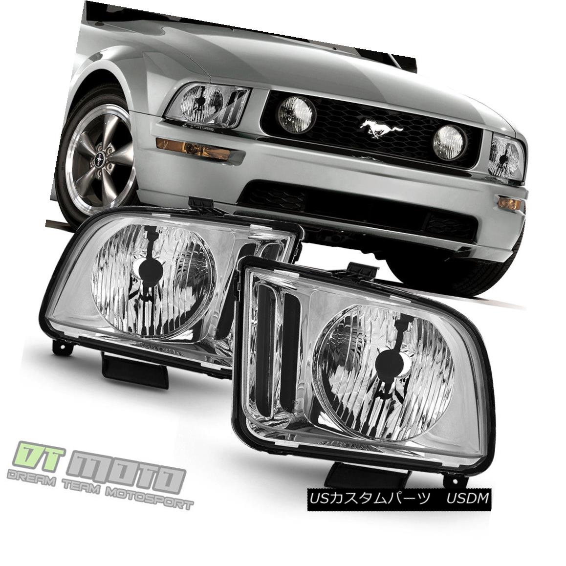 高価値】 ヘッドライト 2005-2009 Ford Mustang Headlights Headlamp