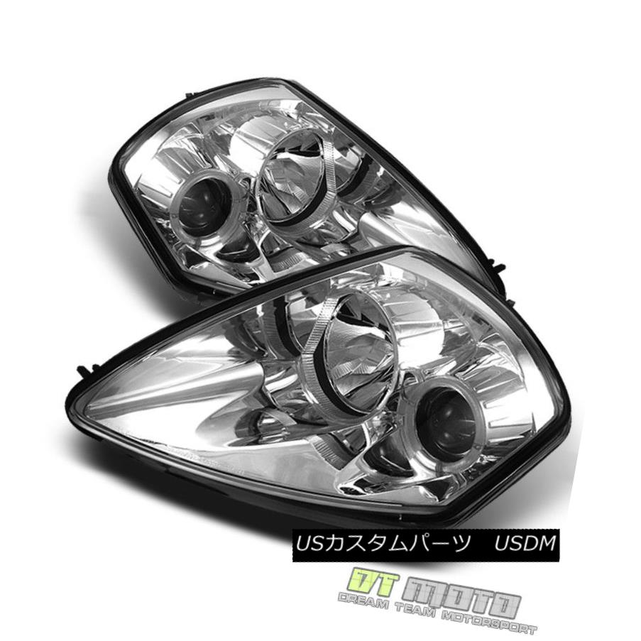 ヘッドライト Fits Clear 00-05 Mitsubishi Eclipse Halo Projector Headlights Lamps Lights L+R フィットクリア00-05 Mitsubishi Eclipse HaloプロジェクターヘッドライトランプL + R 【並行輸入品】