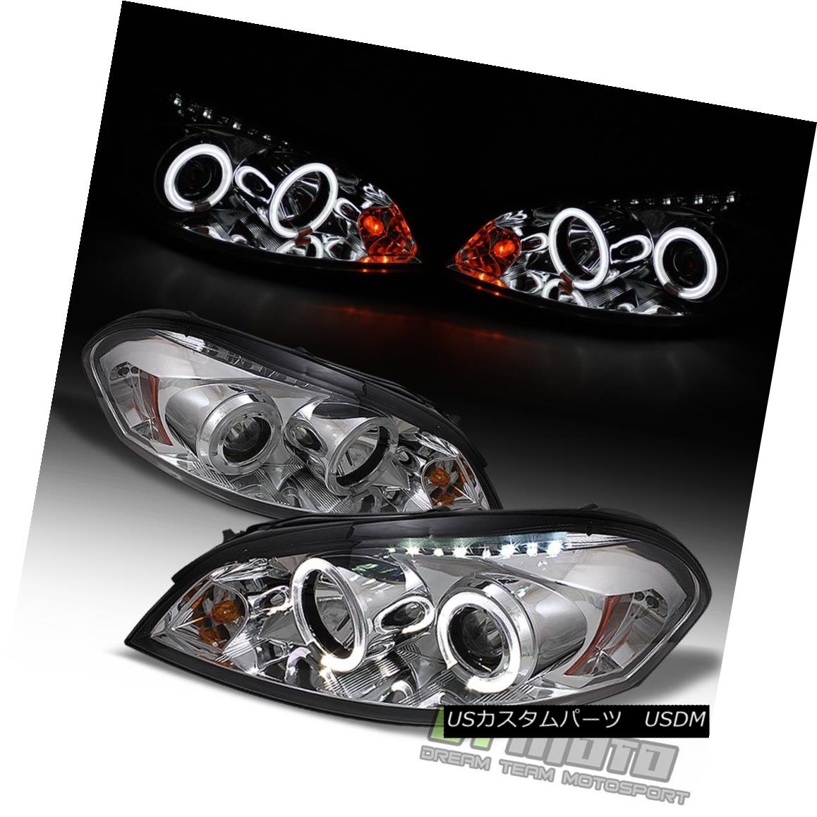 ヘッドライト 2006-2013 Chevy Impala 06-07 Monte Carlo LED Halo DRL Projector Headlights Lamps 2006-2013シボレーインパラ06-07モンテカルロLEDハローDRLプロジェクターヘッドライトランプ 【並行輸入品】