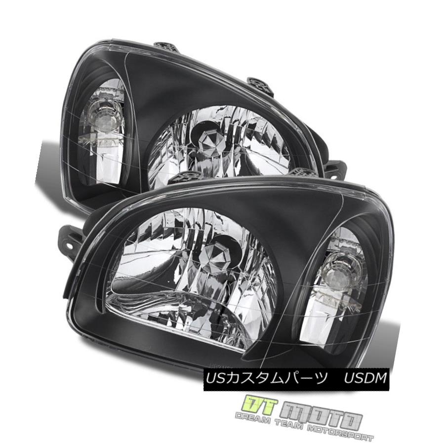 ヘッドライト Fits 2001-2006 Santa Fe Black Headlights Headlamps Sets Left+Right Replacement 2001?2006年のサンタフェのブラックヘッドライトヘッドランプが左と右の交換を合わせる 【並行輸入品】