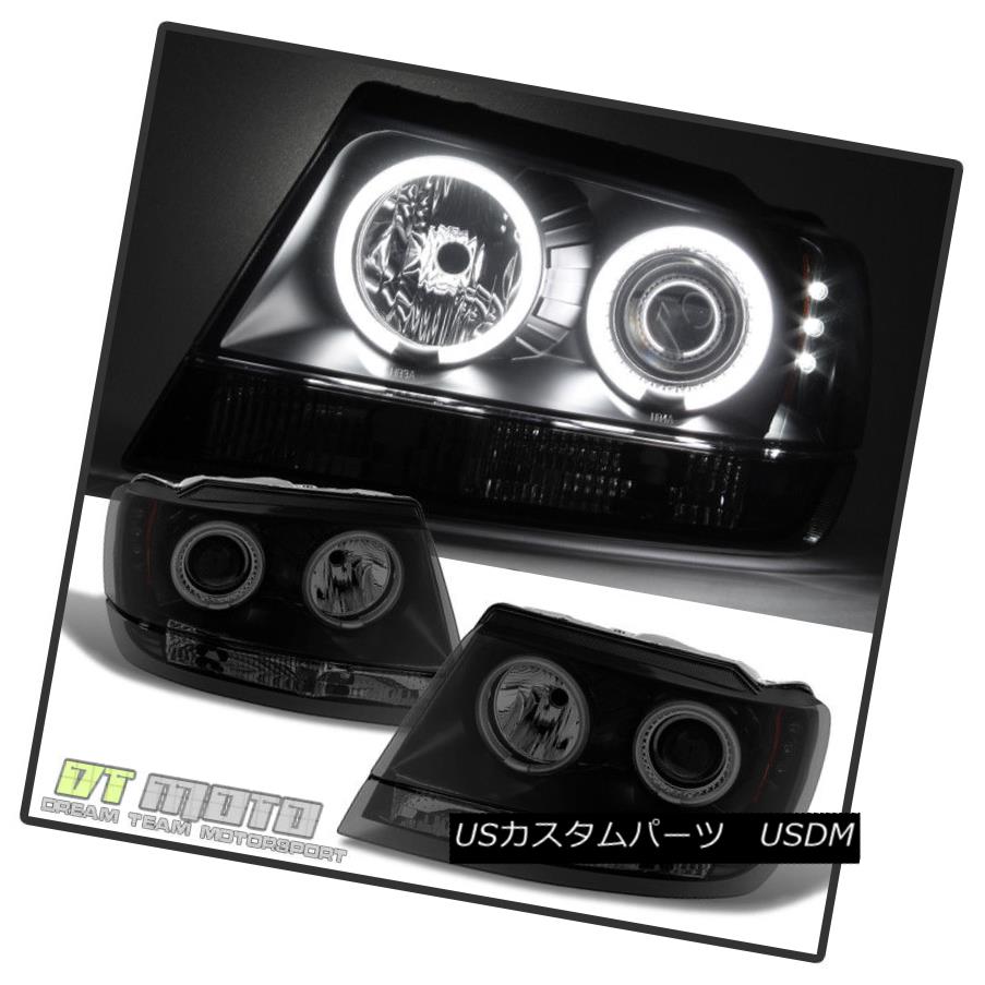 ヘッドライト Black Smoked 99-04 Jeep Grand Cherokee CCFL Halo Projector Headlights 1999-2004 ブラックスモーク99-04ジープグランドチェロキーCCFLハロープロジェクターヘッドライト1999-2004 【並行輸入品】 75,020円