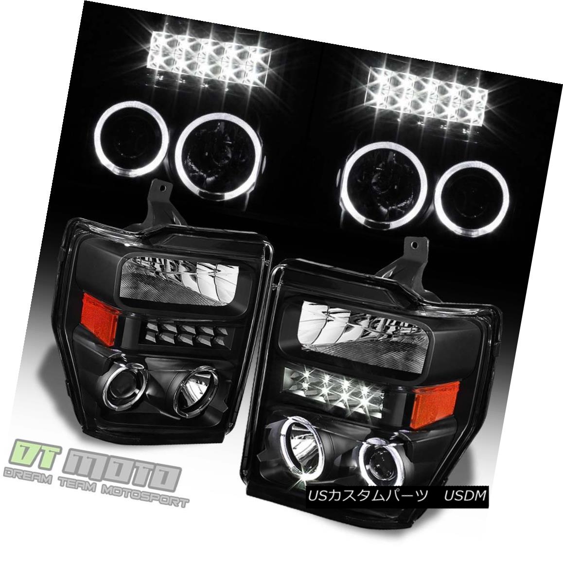 ヘッドライト Black 2008-2010 Ford F250 F350 Superduty LED Halo Projector Headlights Headlamps ブラック2008-2010 Ford F250 F350 Superduty LEDハロープロジェクターヘッドライトヘッドランプ 【並行輸入品】 75,020円