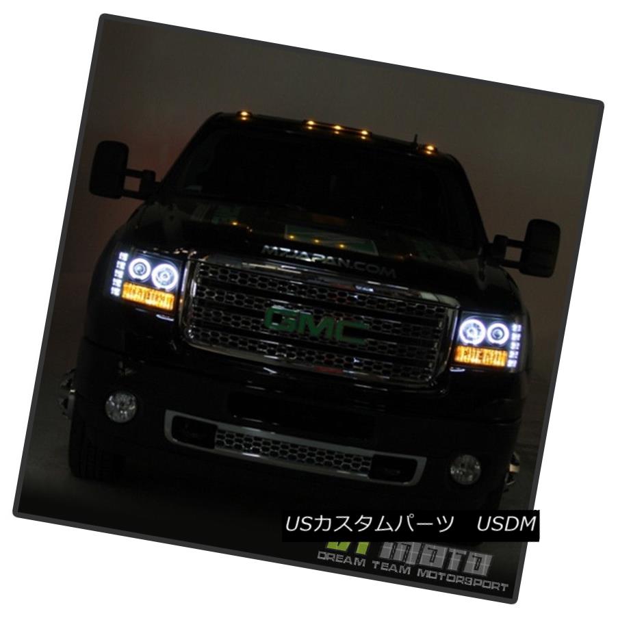 ヘッドライト 2007-2013 GMC Sierra 1500 2500HD LED DRL Halo Projector Headlights Headlamps Set 2007-2013 GMC Sierra 1500 2500HD LED DRLハロープロジェクターヘッドライトヘッドランプセット 【並行輸入品】