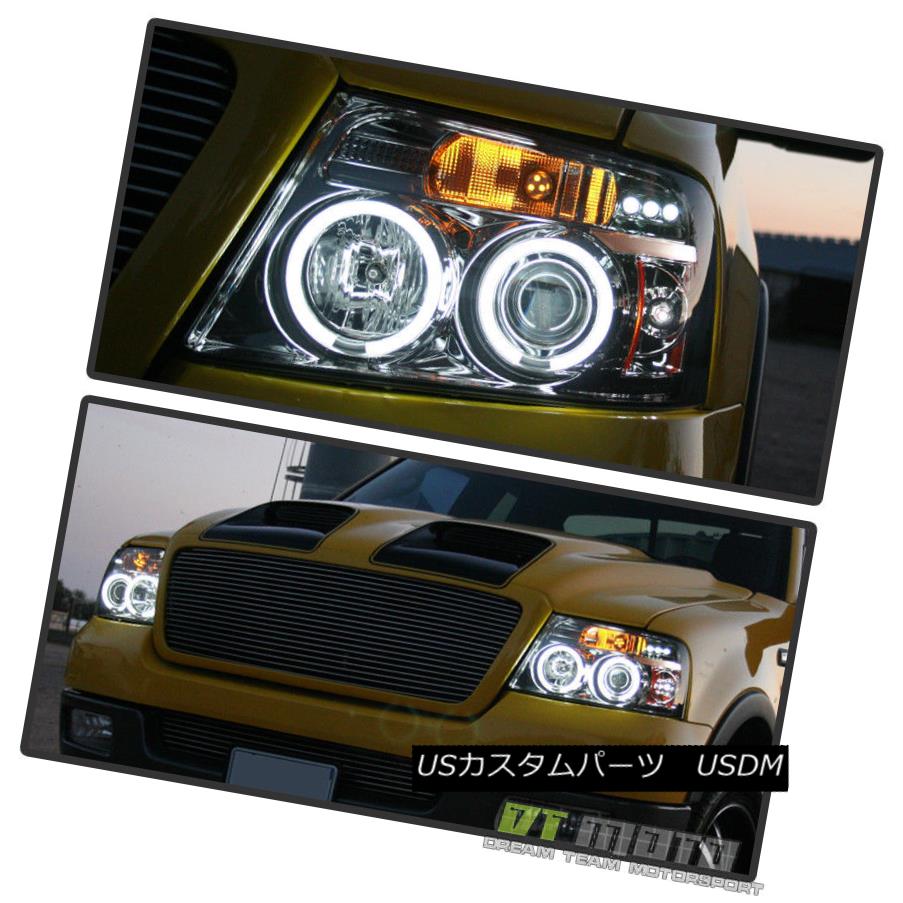 ヘッドライト 2004-2008 Ford F150 F-150 LOBO LED Dual Halo Projector Headlights 04 05 06 07 08 2004-2008 Ford F150 F-150 LOBO LEDデュアル・ハロー・プロジェクター・ヘッドライト04 05 06 07 08 【並行輸入品】