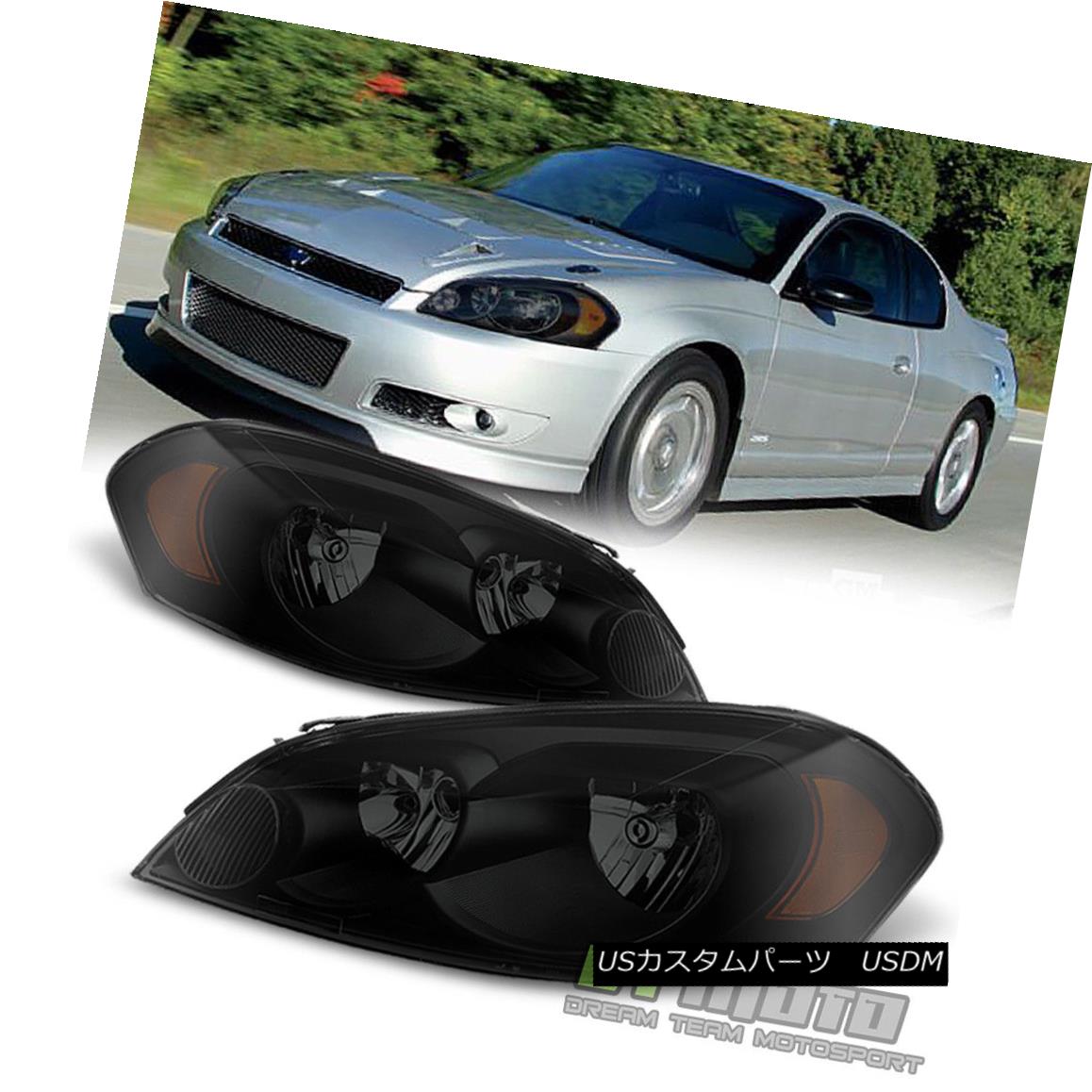ヘッドライト Black Smoke Headlamps Replacement 2006-2013 Chevy Impala Headlights Left+Right ブラックスモークヘッドランプ交換2006-2013シボレーインパラヘッドライト左+右 【並行輸入品】